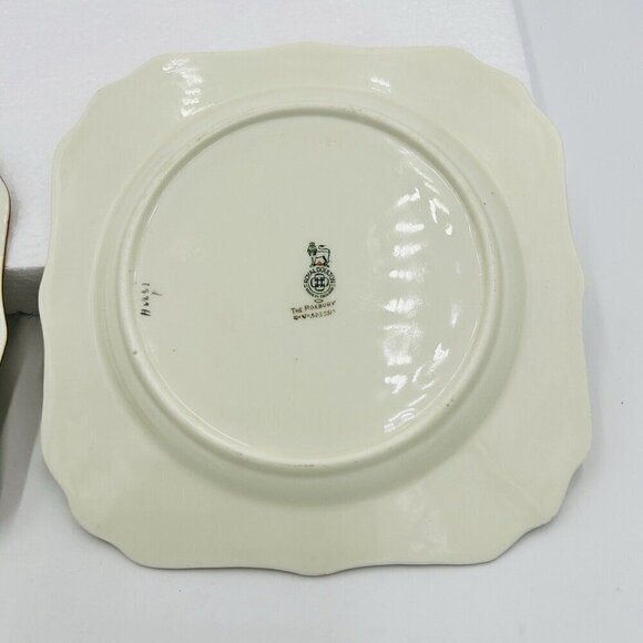 Royal Doulton The Roxbury 7.75" Square Accent Plate England Set of Two - Picture 7 of 9